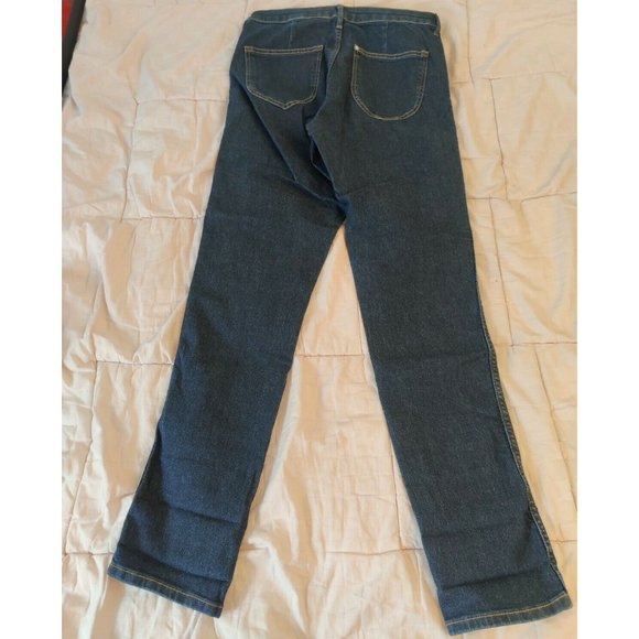 H&M & Denim Women's Navy Blue Denim Jeans Skinny Ankle / High Waist (size 29) - Picture 7 of 8
